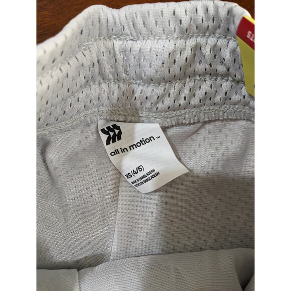 All in Motion Basketball Shorts XS 4 5 Mesh Silver Red Boys Sports Gym Active - Picture 5 of 9